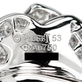 ピアジェ ダイヤモンド ローズ リング K18ホワイトゴールド PIAGET バラ 薔薇 花 フラワー 植物 ボタニカル オープンリング【中古】【903081】