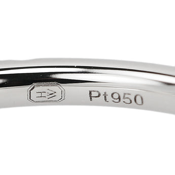 ハリーウィンストン ダイヤモンド マイクロパヴェバンド リング Pt950 HARRY WINSTON ハーフエタニティ 一文字 細め 華奢【中古】【903088】