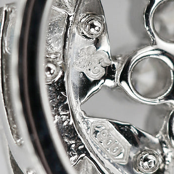 ニックスファクトリー 三嶋邦夫 ダイヤモンド ペンダントトップ Pt900 作家 デザイナー 花 フラワー 植物 ボタニカル 七宝 エナメル エマイユ【中古】【903105】