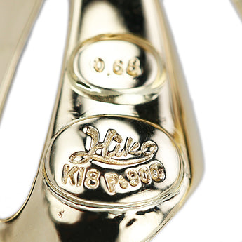 松井久子 ダイヤモンド ブローチ K18イエローゴールド Pt900 作家 デザイナー 梨地 マット ツヤ消し コンビ【中古】【903122】