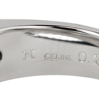 セリーヌ ダイヤモンド リング ダイヤモンド K18イエローゴールド Pt900 CELINE トリオンフ コンビ【中古】【903137】
