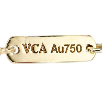 ヴァンクリーフ＆アーペル カーネリアン ヴィンテージ アルハンブラ ネックレス K18イエローゴールド Van Cleef & Arpels クローバー 四葉 花 フラワー 植物 ボタニカル ミル打ち ミルグレイン【中古】【903141】