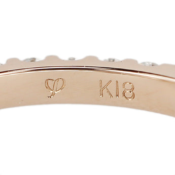 アイプリモ ダイヤモンド ハーフエタニティ リング K18ピンクゴールド I-PRIMO ピンキーリング 細め 華奢【中古】【903489】