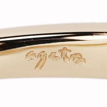 アガット ダイヤモンド リング K10イエローゴールド agete ハーフエタニティ バケットカット ファンシーカット 変形カット ミル打ち ミルグレイン 細め 華奢【中古】【904002】