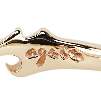 アガット ピンクサファイア リング ダイヤモンド K10ピンクゴールド agete ピンキーリング アラベスク 細め 華奢【中古】【904005】