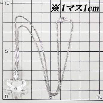 ダイヤモンド ネックレス SV925 ガラス 花 フラワー 植物 ボタニカル【中古】【904012】