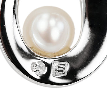 タサキ 田崎真珠 パール(真珠) ネックレス SV925 TASAKI 一粒パール ベビーパール ドロップ しずく 雫 涙 透かし【中古】【904024】