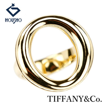 ティファニー セビアナ リング K18イエローゴールド TIFFANY&Co. エルサ・ペレッティ オープンリング 地金のみ 石なし 丸 ラウンド 円 サークル 透かし メンズ ユニセックス【中古】【907702】