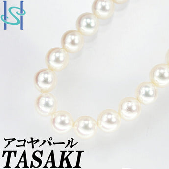 タサキ 田崎真珠 アコヤパール ネックレス 6.7-6.8mm K14WG 連 ブランド TASAKI | 18金 あこや真珠 白真珠 和珠 シンプル かわいい おしゃれ【中古】【SH96446】