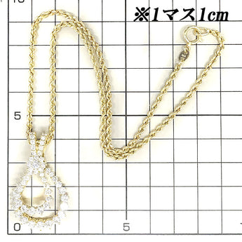 ウォルサム ダイヤモンド ネックレス K18YG 揺れる スイング ブランド WALTHAM | 18金 ダイアモンド 華やか  ゴージャス 入園式 入学式 卒園式 卒業式  おしゃれ【中古】【SH98310】