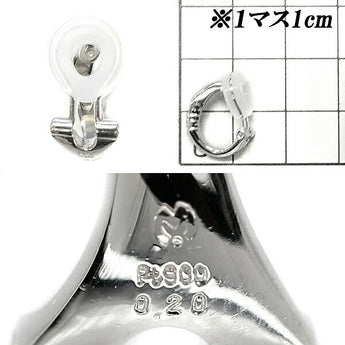 Mila Schon Diamond Earrings 0.40ct Yellow Diamond Pt900 Curved Brand Mila Schon | Diamond Daily Use Simple Cute Stylish [Used] [SH98379]